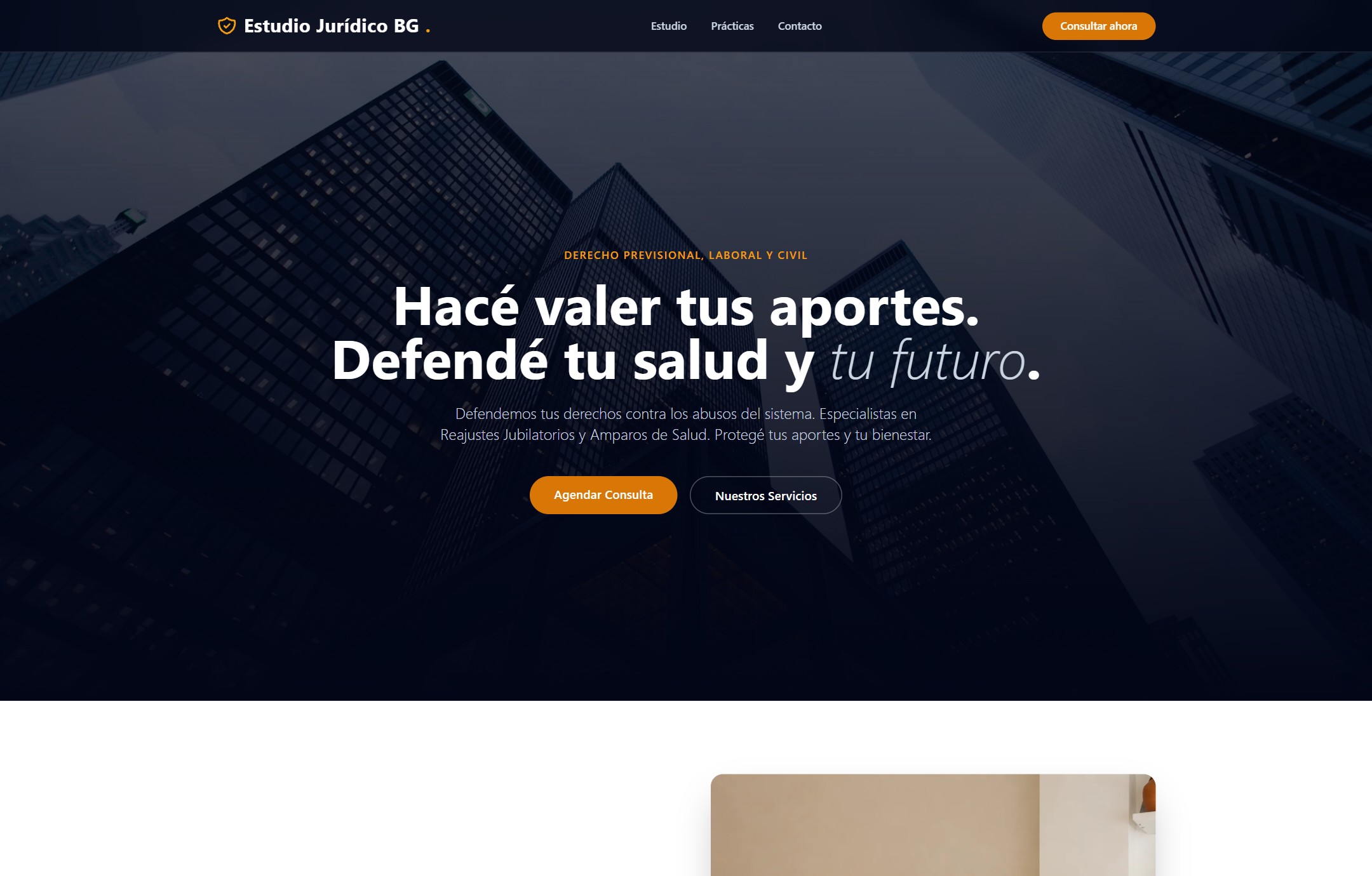 Página de Estudio Jurídico BG