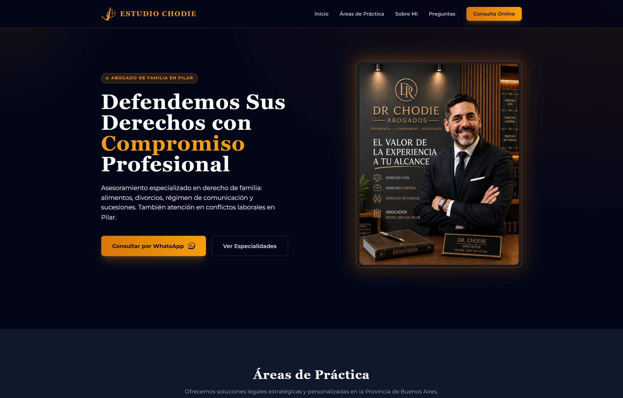 Página de Estudio Jurídico Chodie